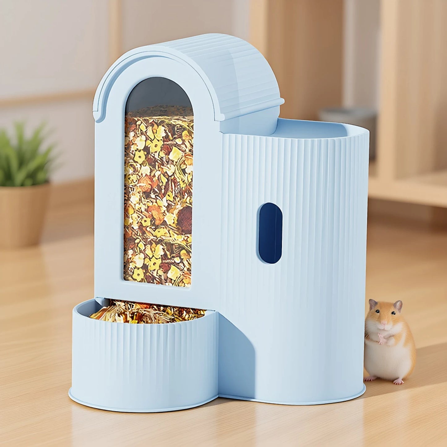Alloet 2 in 1 Automatic Hamster Feeder and Waterer No Drip Dispenser