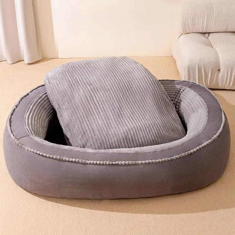 Pet Bed Donut Round Cushion for Dogs and Cats, Washable