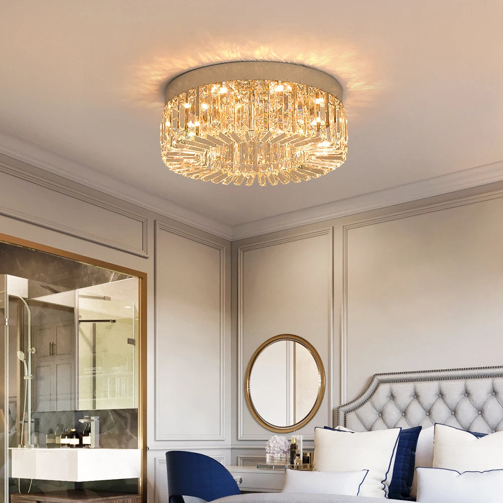 VETRULUS Crystal Ceiling Lamp Modern Chandelier Living Room