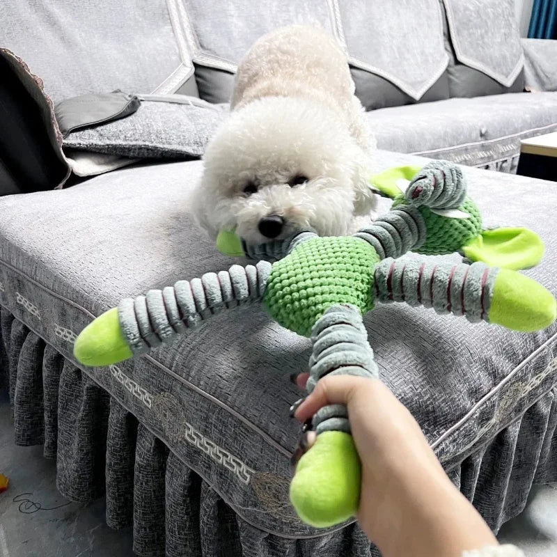 Indestructible Dog Squeaky Plush Chew Toy For Training