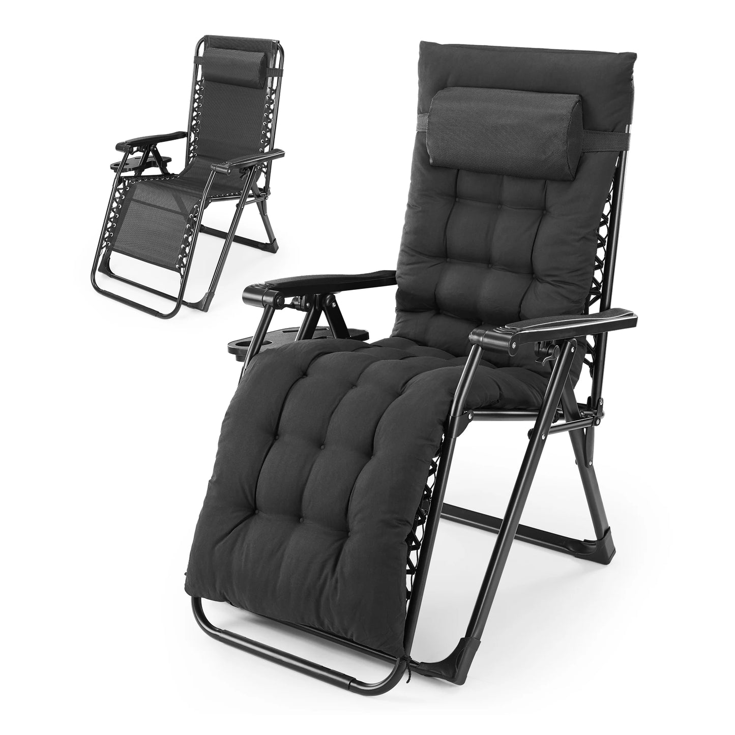 JHK Zero Gravity Recliner Folding Outdoor Patio Lounge Chair