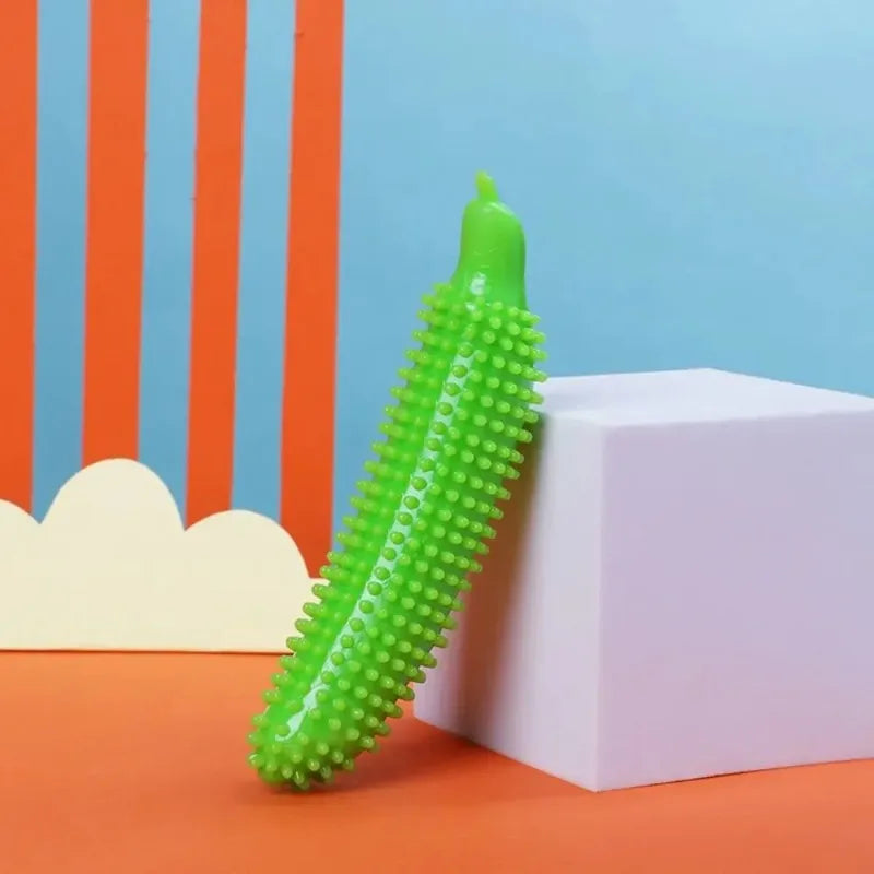 Dog Teeth Grinding Stick Cucumber Shape TPE Chew Toy