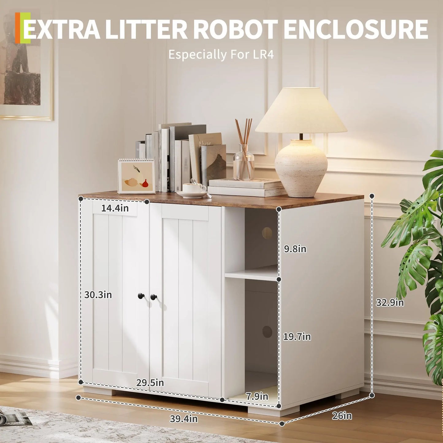 HiMISSCN Cat Litter Enclosure For Litter Robot 3/4