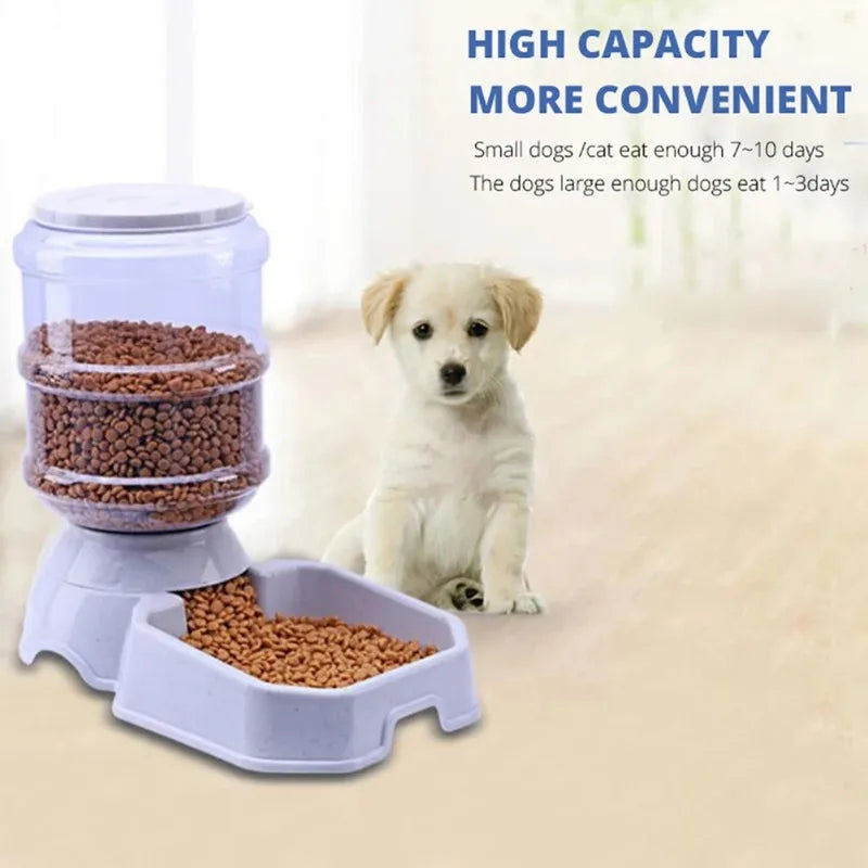 Automatic Dog Feeder Waterer Gravity Food And Water Dispenser