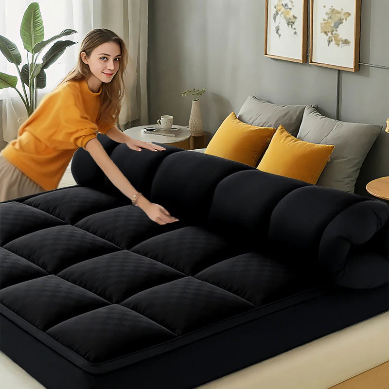 HGETVE Extra Thick Mattress covers  Topper 1000Gsm Cooling Noiseless Breathable Fitted 8-21 Deep Pocket Machine Washable