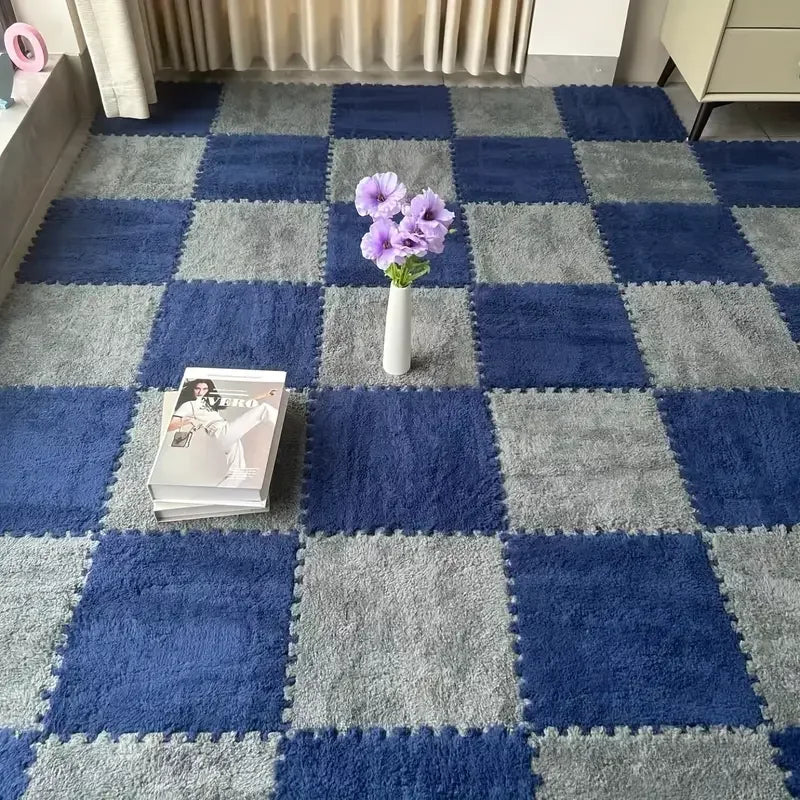 DHDH Soft Plush Interlocking Foam Kids Play Mat 10 Piece