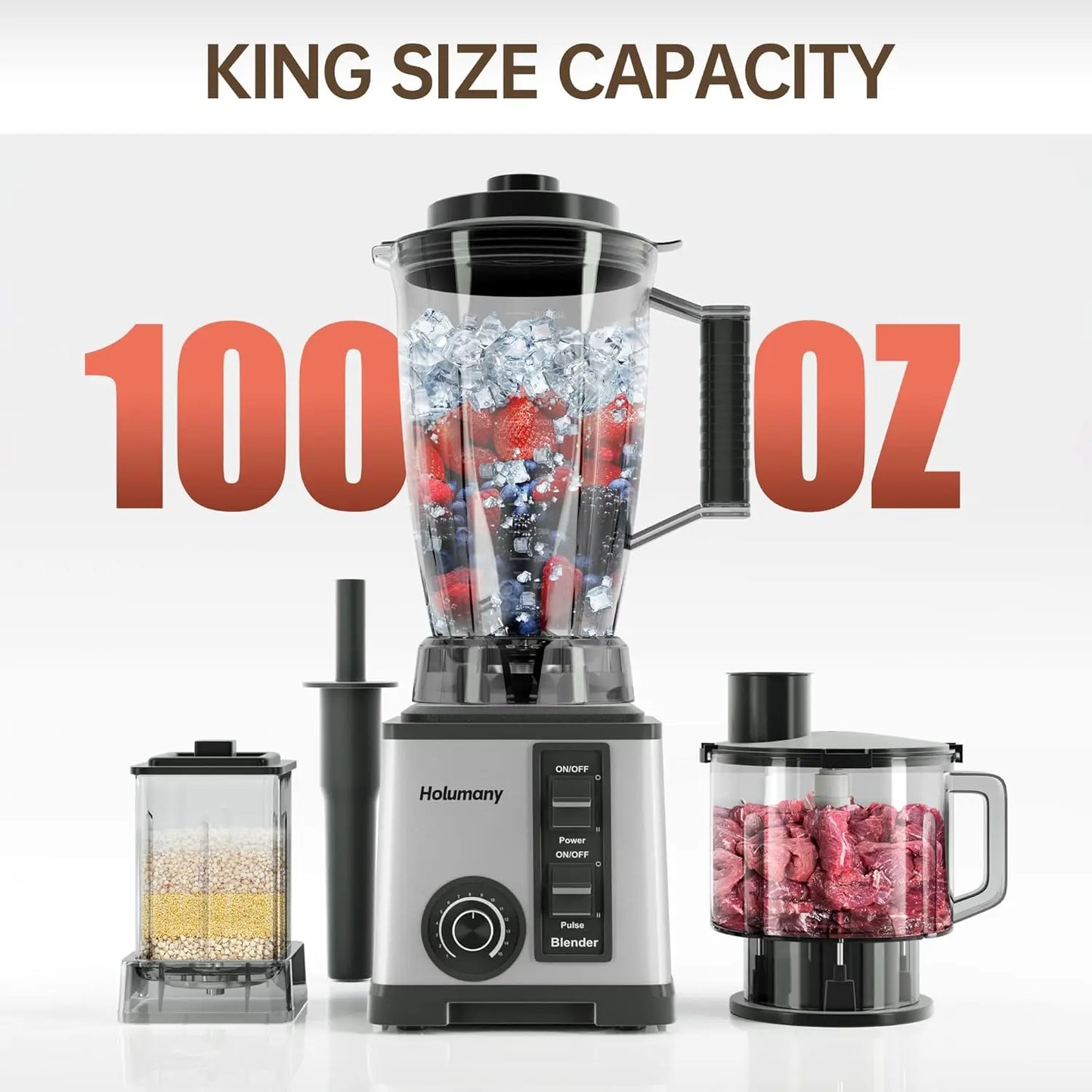 XMSJ 1200W Countertop Blender Food Processor Combo
