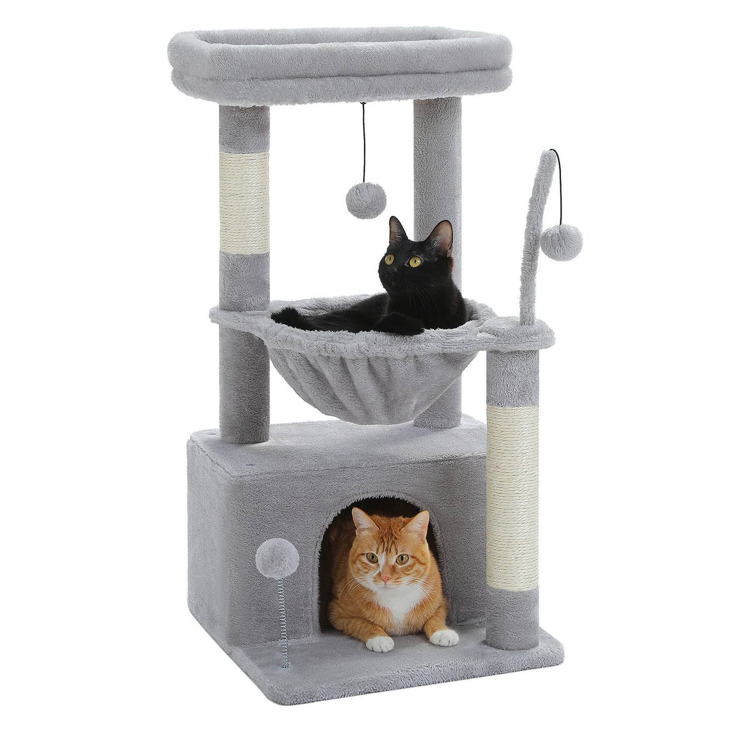 PAWZ Road 4-In-1 Cat Tree With Condo And Cozy Perch
