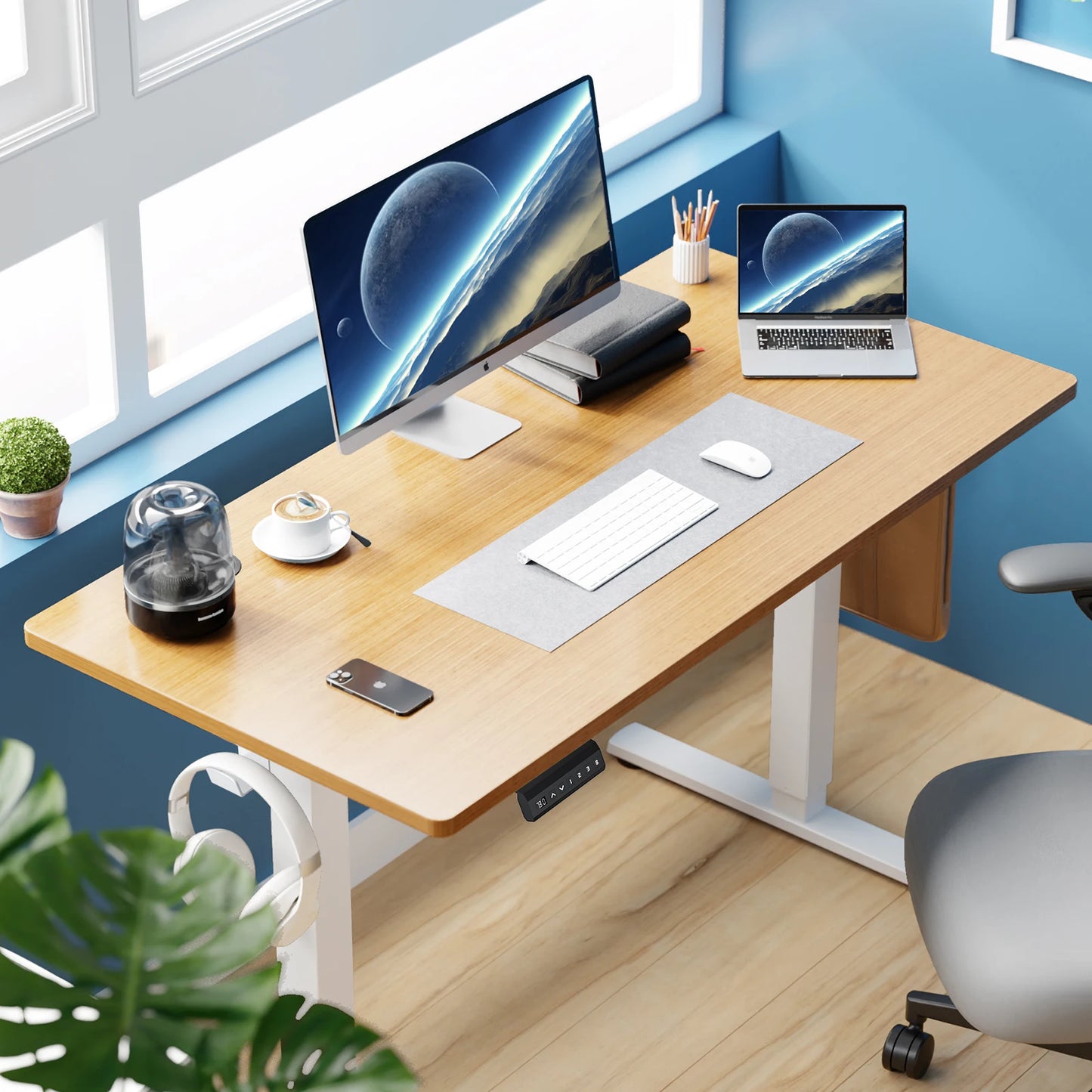JHK Electric Standing Desk Adjustable Sit Stand Workstation