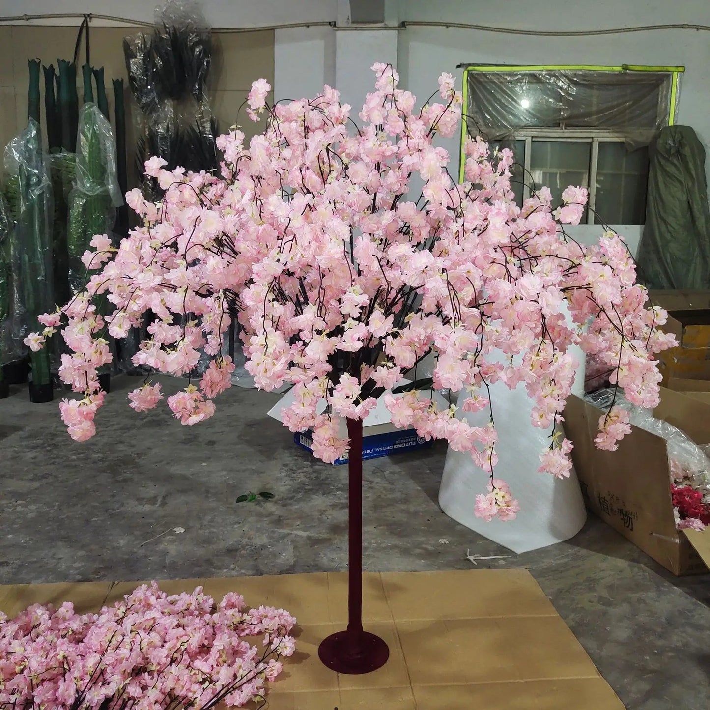NONECN Simulation Cherry Blossom Floor Tree For Weddings And Decor