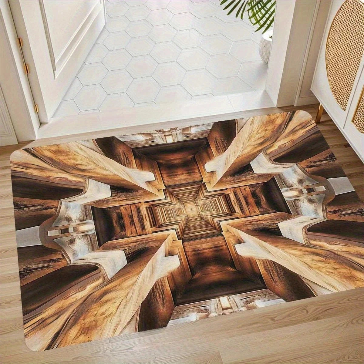 Washable Living Room Decoration Koi Carpet 3D Visual Effect Anti-slip Floor Mat Bathroom Door Rug Waterproof Rugs for Bathroom