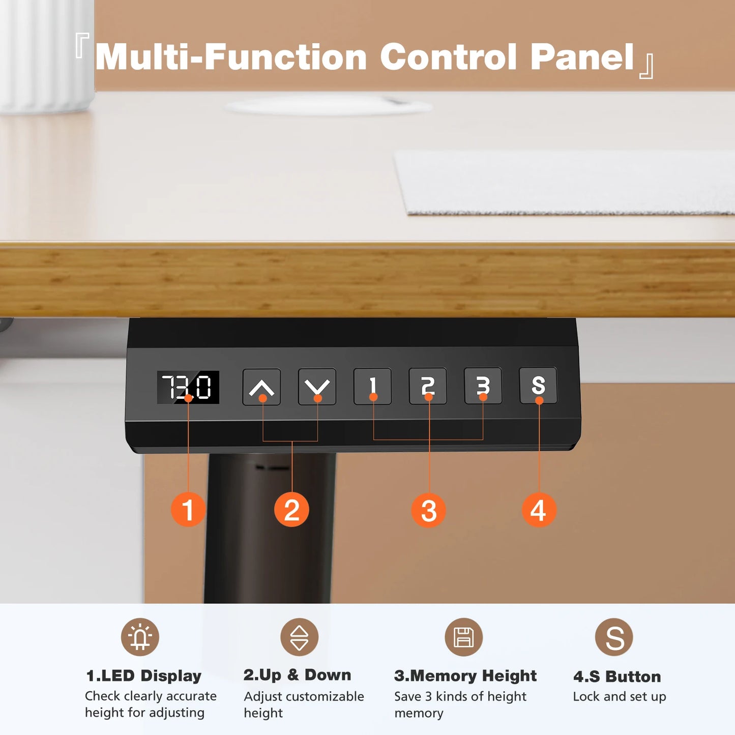JHK Electric Standing Desk Adjustable Sit Stand Workstation