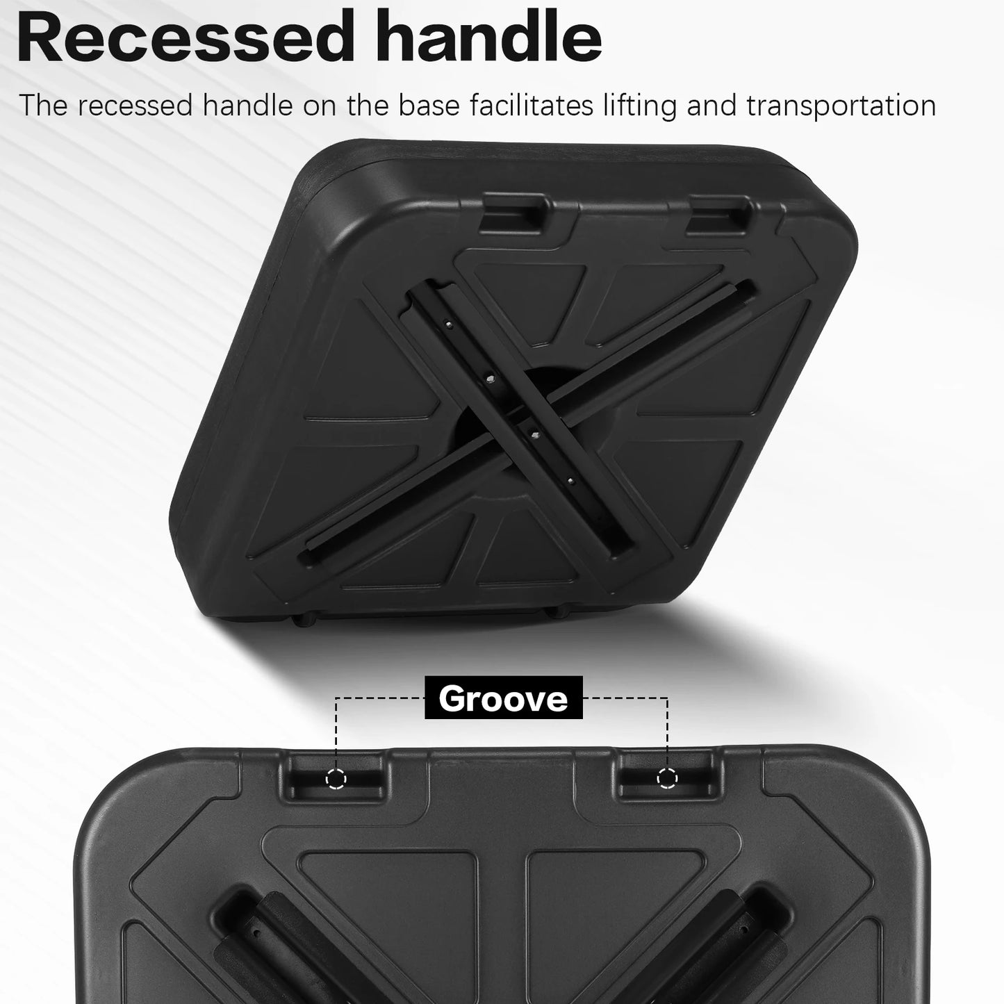 Cantilever Patio Umbrella Base With Wheels 130kg Capacity