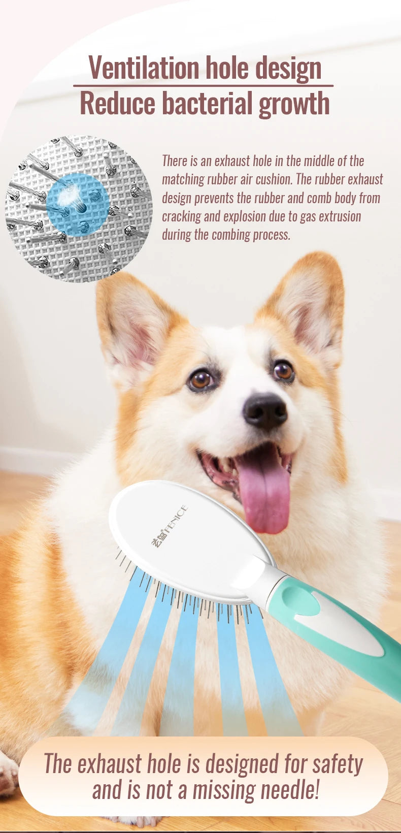 Pet Grooming Comb Dogs And Cats Anti Static Stainless Steel