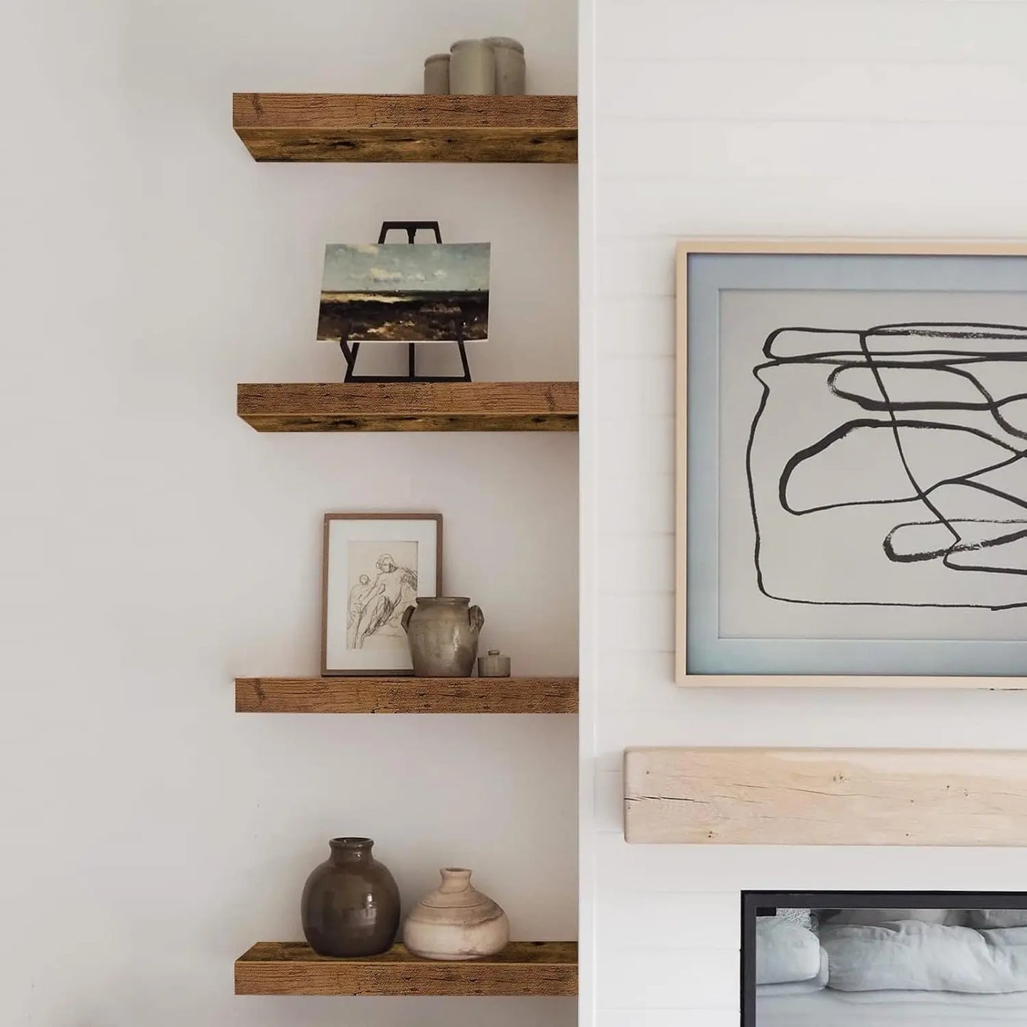 Floating Shelves Set Of 4 For Wall Farmhouse Style