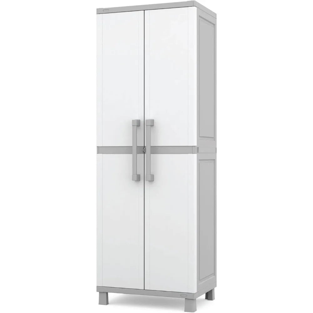 Storage Cabinet With Doors And Shelves For Laundry And Garage