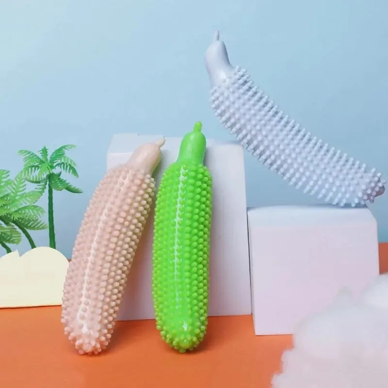 Dog Teeth Grinding Stick Cucumber Shape TPE Chew Toy