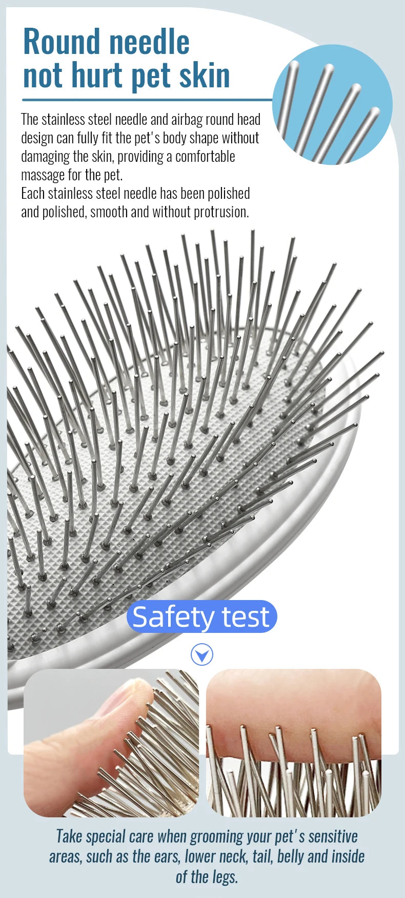 Pet Grooming Comb Dogs And Cats Anti Static Stainless Steel