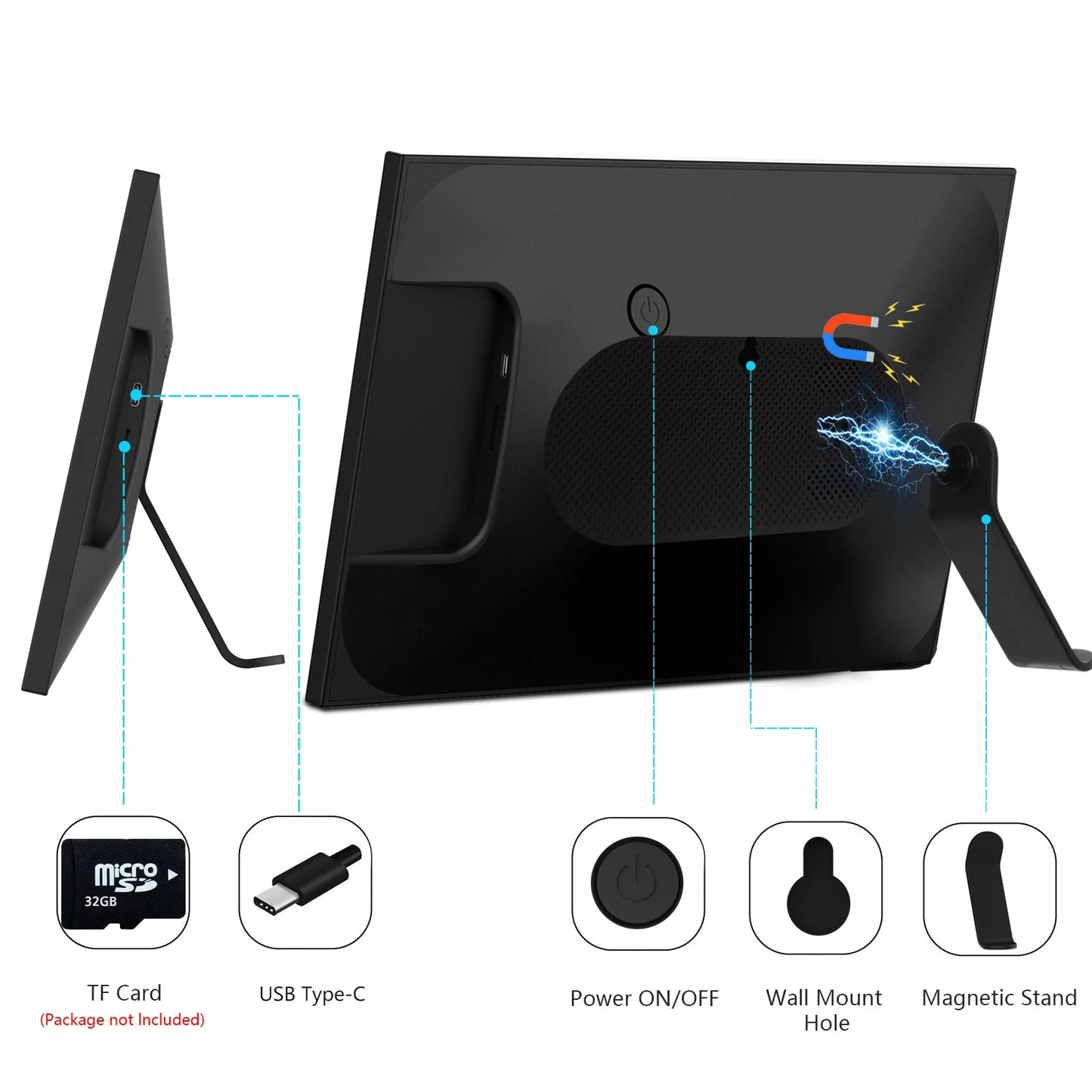 YENOCK 32GB Frameo Smart WiFi Digital Photo Frame Plus