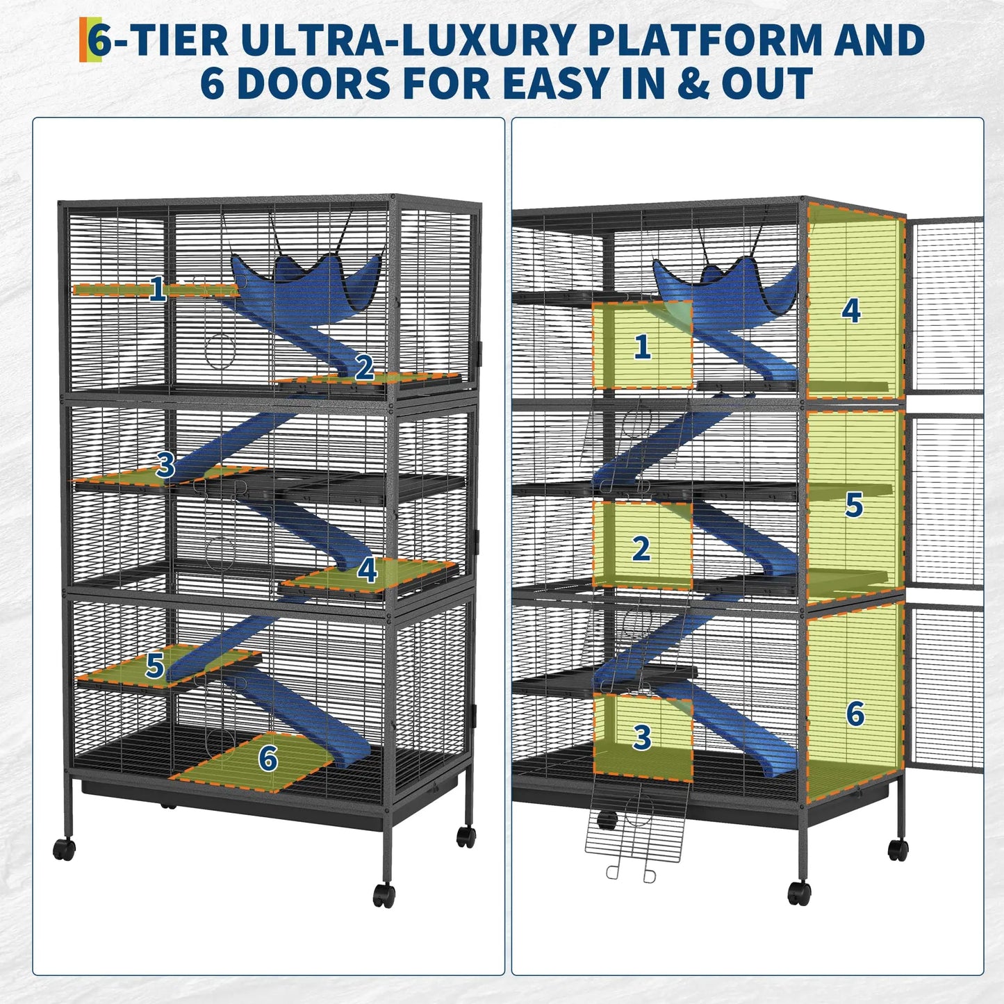 StudysetCN Ferret Nation Small Animal Cage With Hammock