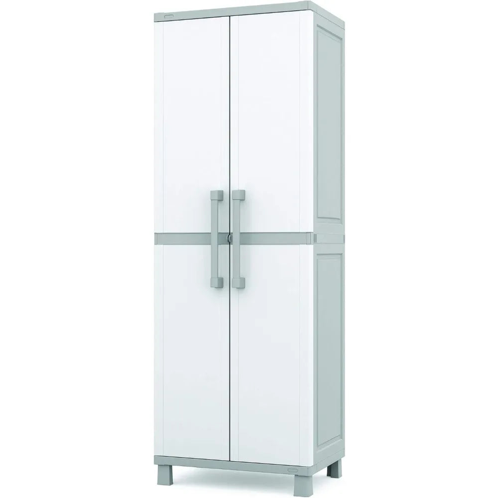 Storage Cabinet With Doors And Shelves For Laundry And Garage