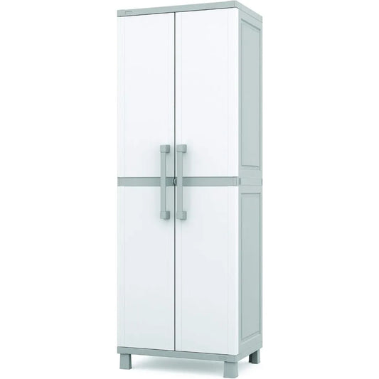 Storage Cabinet With Doors And Shelves For Laundry And Organization
