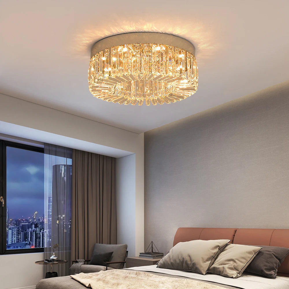 VETRULUS Crystal Ceiling Lamp Modern Chandelier Living Room