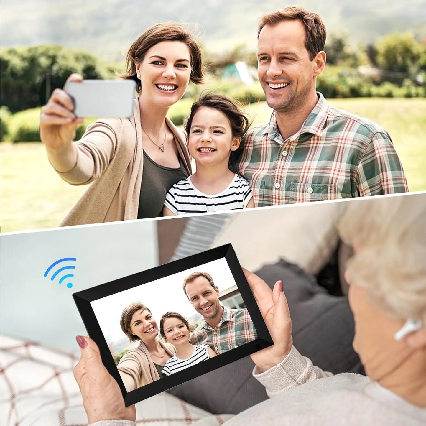 YENOCK 32GB Frameo Smart WiFi Digital Photo Frame Plus