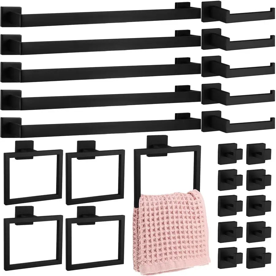 XMSJ 25 Piece Stainless Steel Bathroom Hardware Set