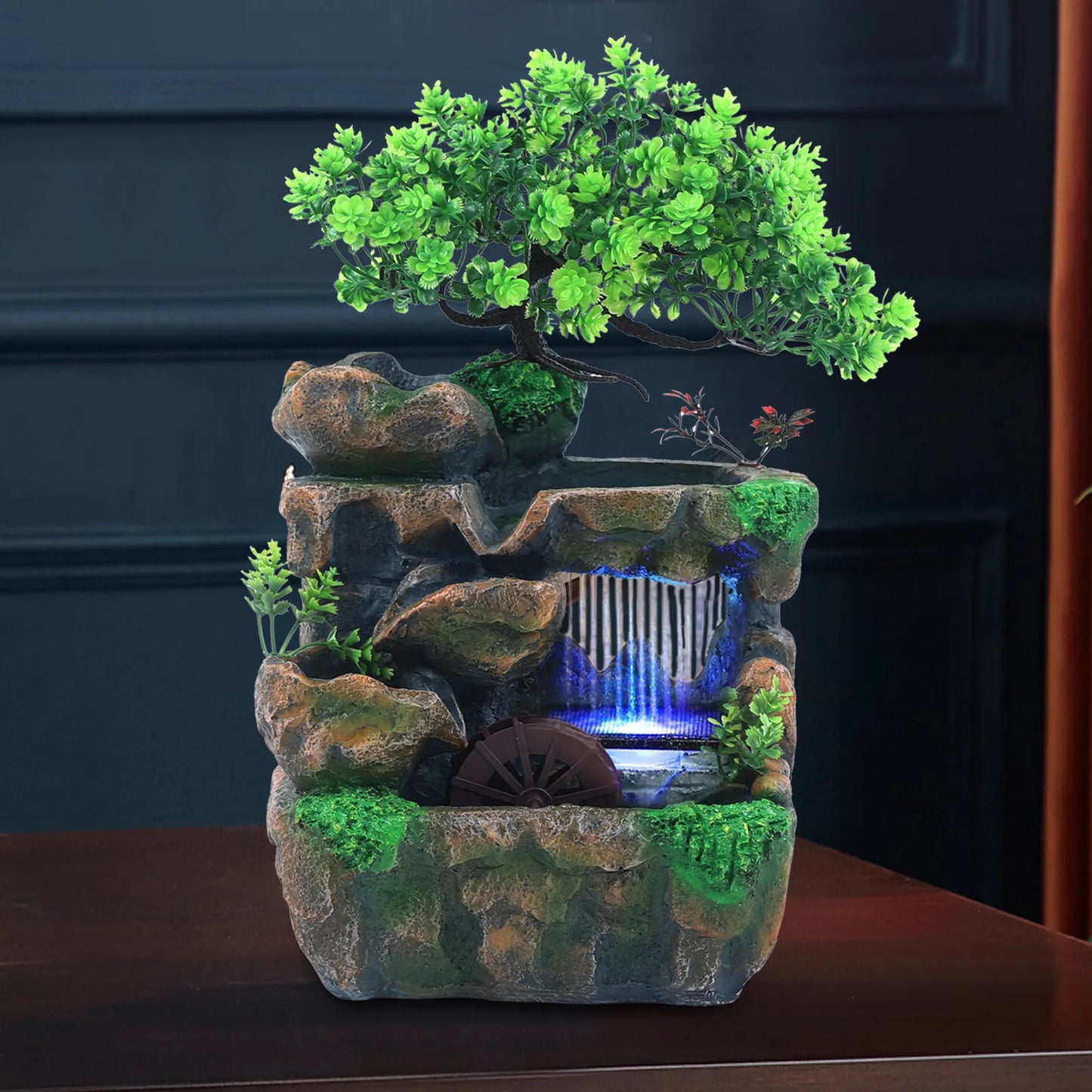 Indoor Desktop Fountain With LED Color Changing Lights