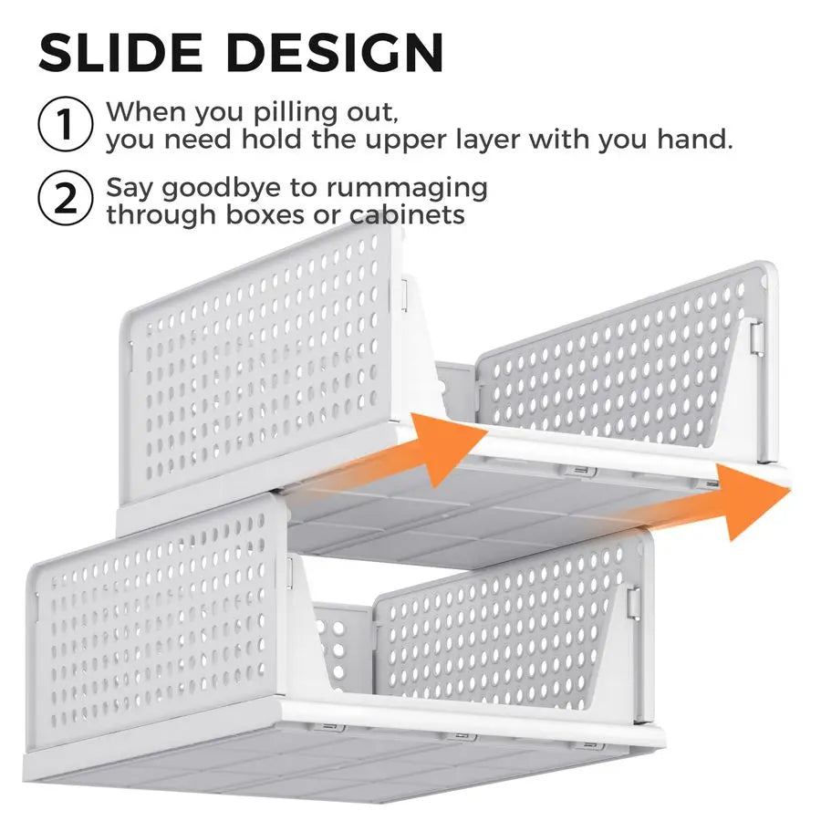 Stackable Plastic Drawer Bins for Closet Organization