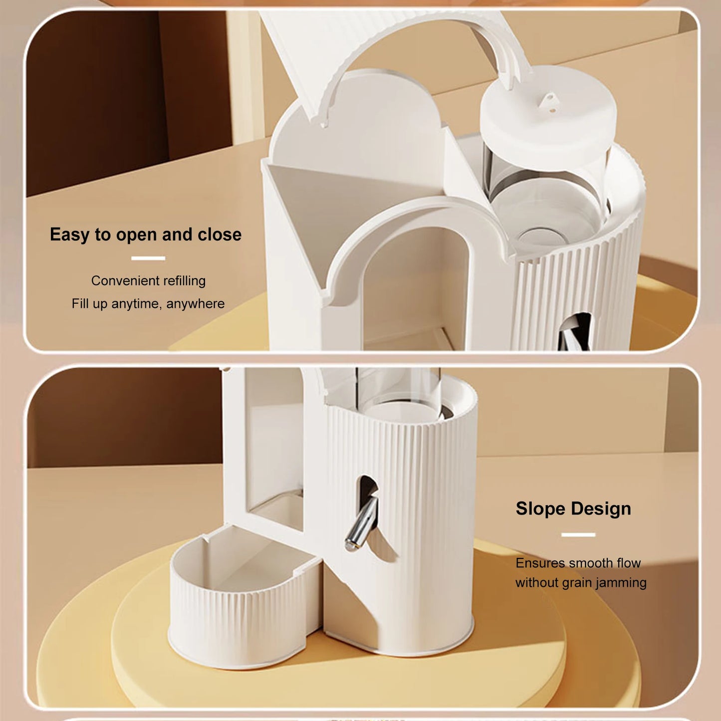 Alloet 2 in 1 Automatic Hamster Feeder and Waterer No Drip Dispenser