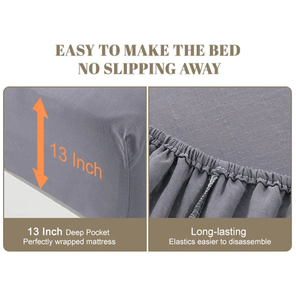 NONECN Earthing Fitted Sheet Organic Cotton With Conductive Silver Fiber
