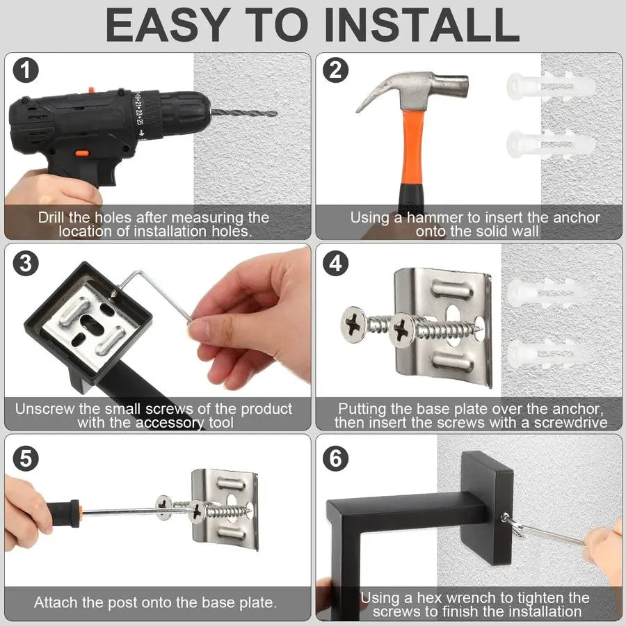XMSJ 25 Piece Stainless Steel Bathroom Hardware Set