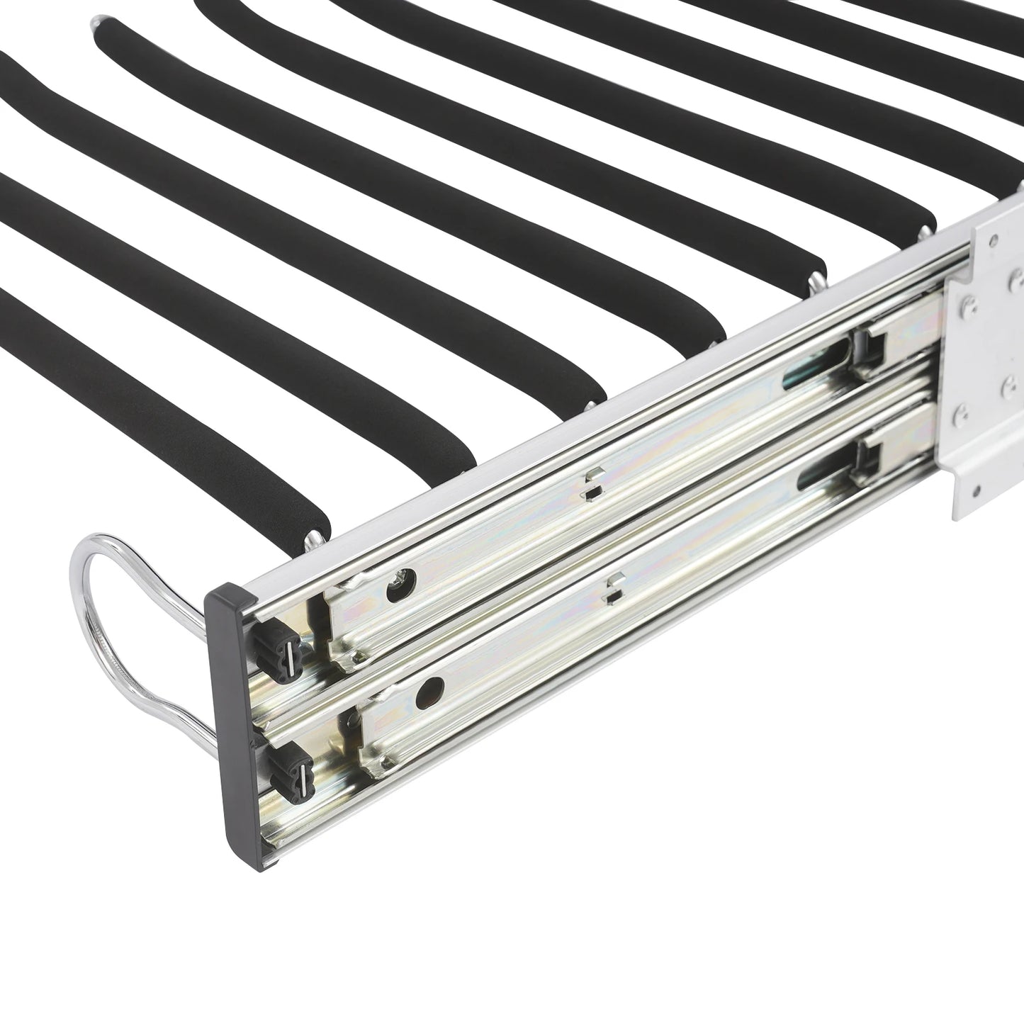 9 Arms Pull Out Trousers Rack Wardrobe Pants Organizer Retractable Closet Pants Hanger Right Left Side Mount