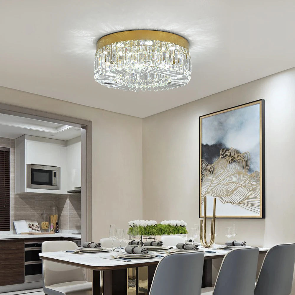VETRULUS Crystal Ceiling Lamp Modern Chandelier Living Room