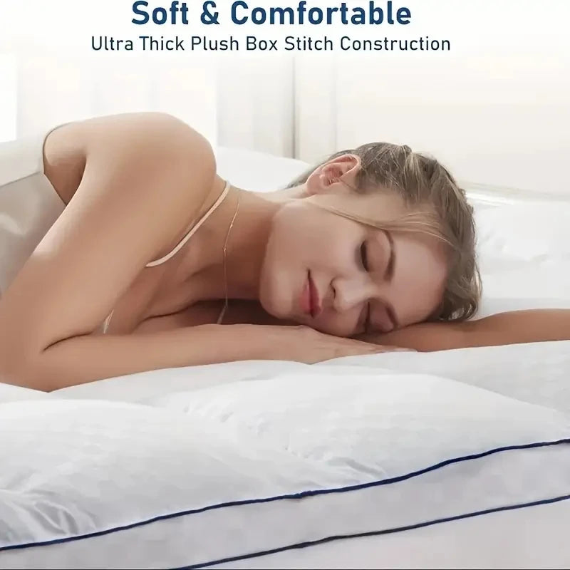 HGETVE Extra Thick Mattress covers  Topper 1000Gsm Cooling Noiseless Breathable Fitted 8-21 Deep Pocket Machine Washable