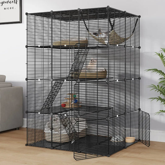 4-Tier Ferret Cage With Hammock Catio