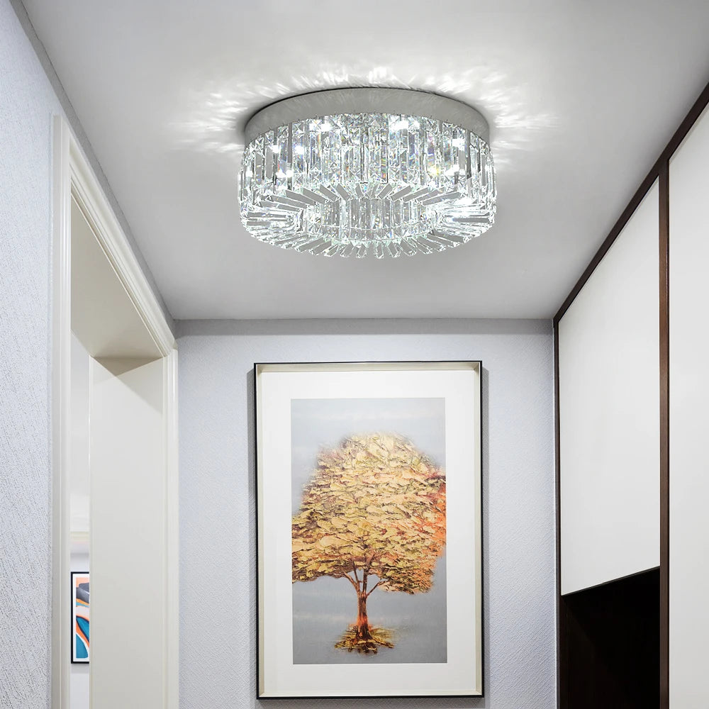 VETRULUS Crystal Ceiling Lamp Modern Chandelier Living Room