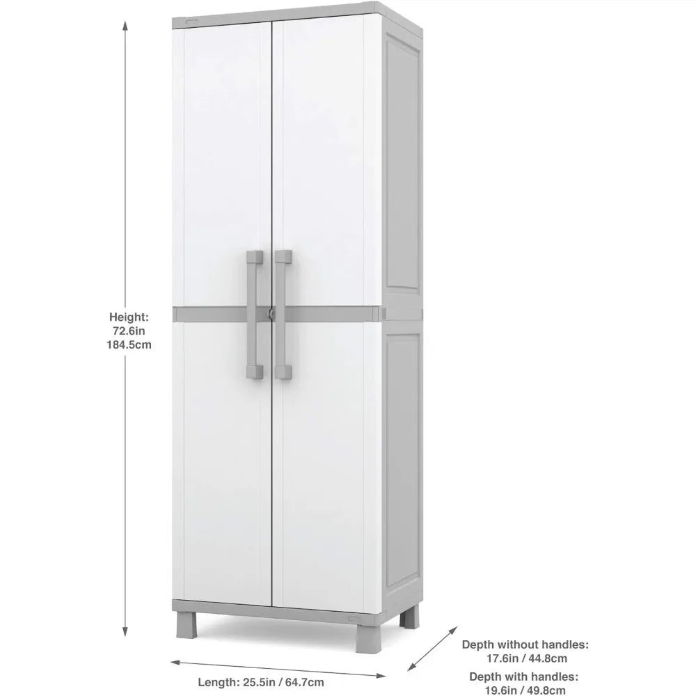 Storage Cabinet With Doors And Shelves For Laundry And Organization