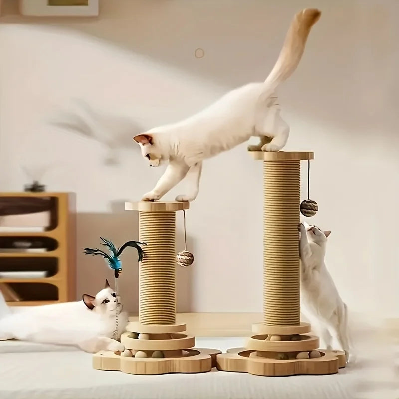 ATMDOGCN Tall Cat Tree Tower With Sisal Posts And Perch