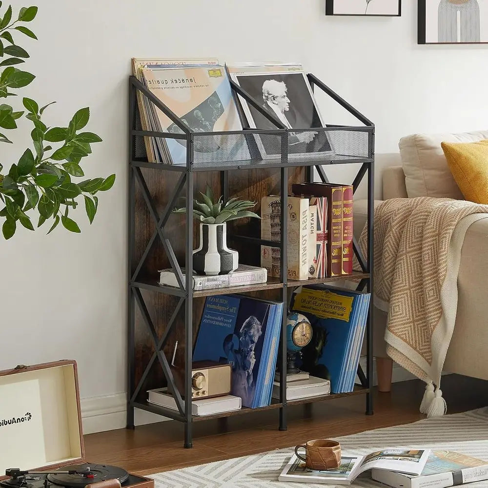 Six-Grid Vinyl Record Storage Rack