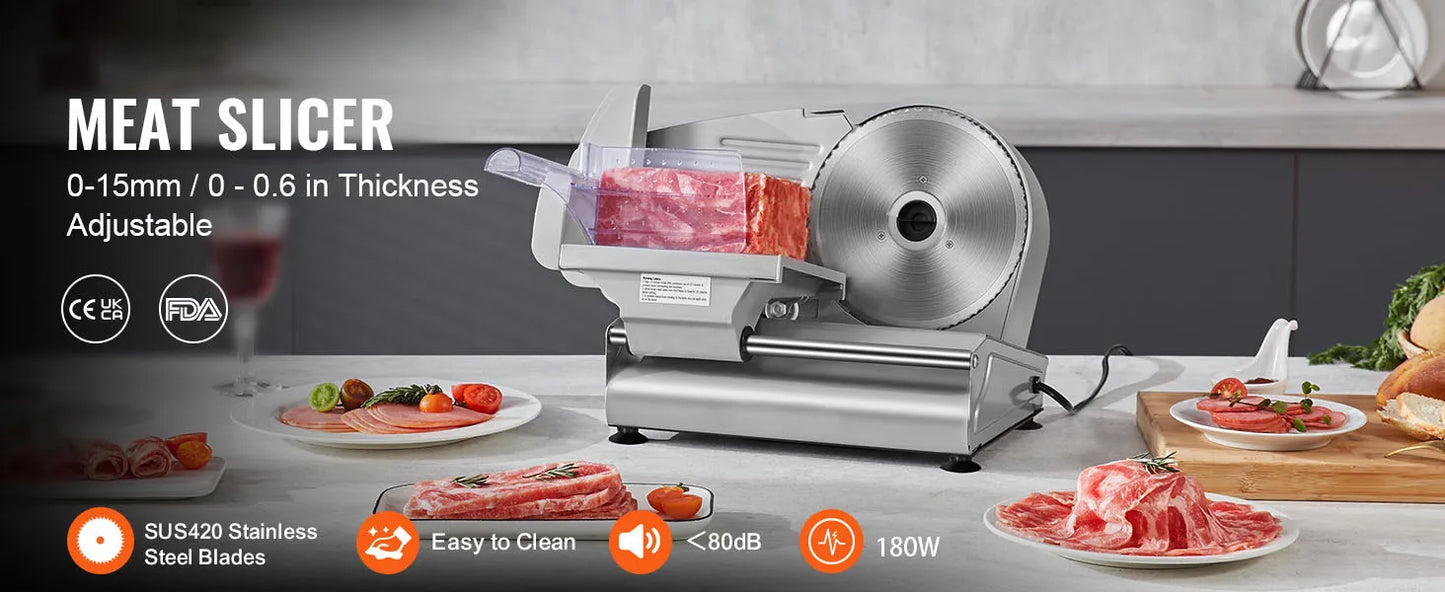 VEVOR Electric Meat Slicer For Home Use And Deli Quality