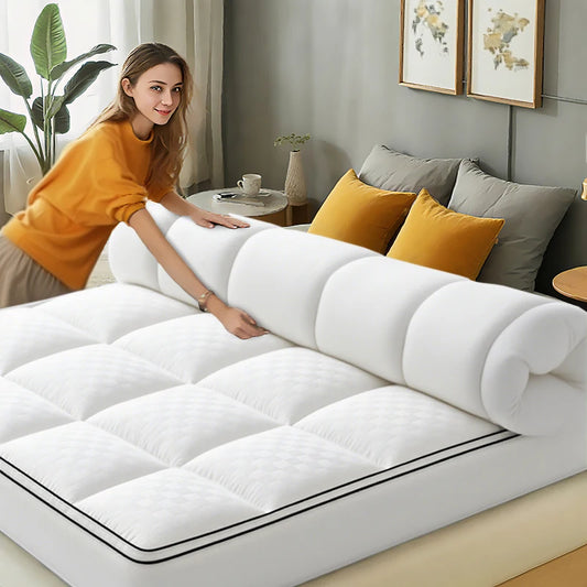 HGETVE Extra Thick Mattress covers  Topper 1000Gsm Cooling Noiseless Breathable Fitted 8-21 Deep Pocket Machine Washable