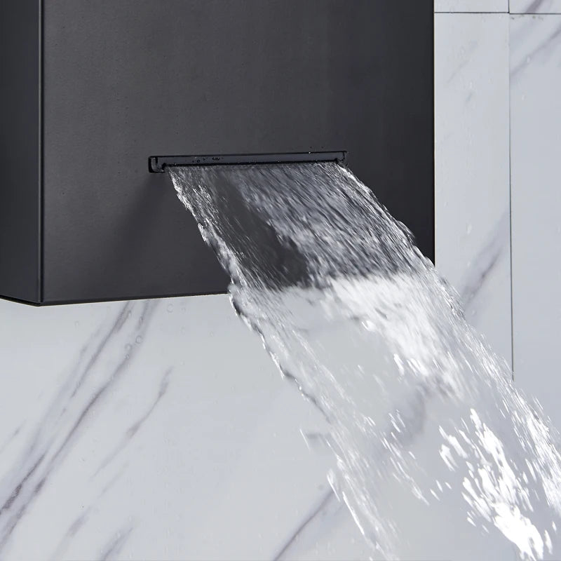 Quyanre LED Shower Panel Tower System With Rainfall Massage Jets