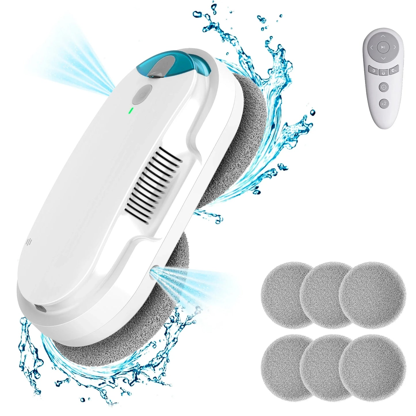 INSE Window Cleaning Robot Automatic Water Spray Function With Remote Control Smart Vacuum Cleaner Machine for Home Glass Washer