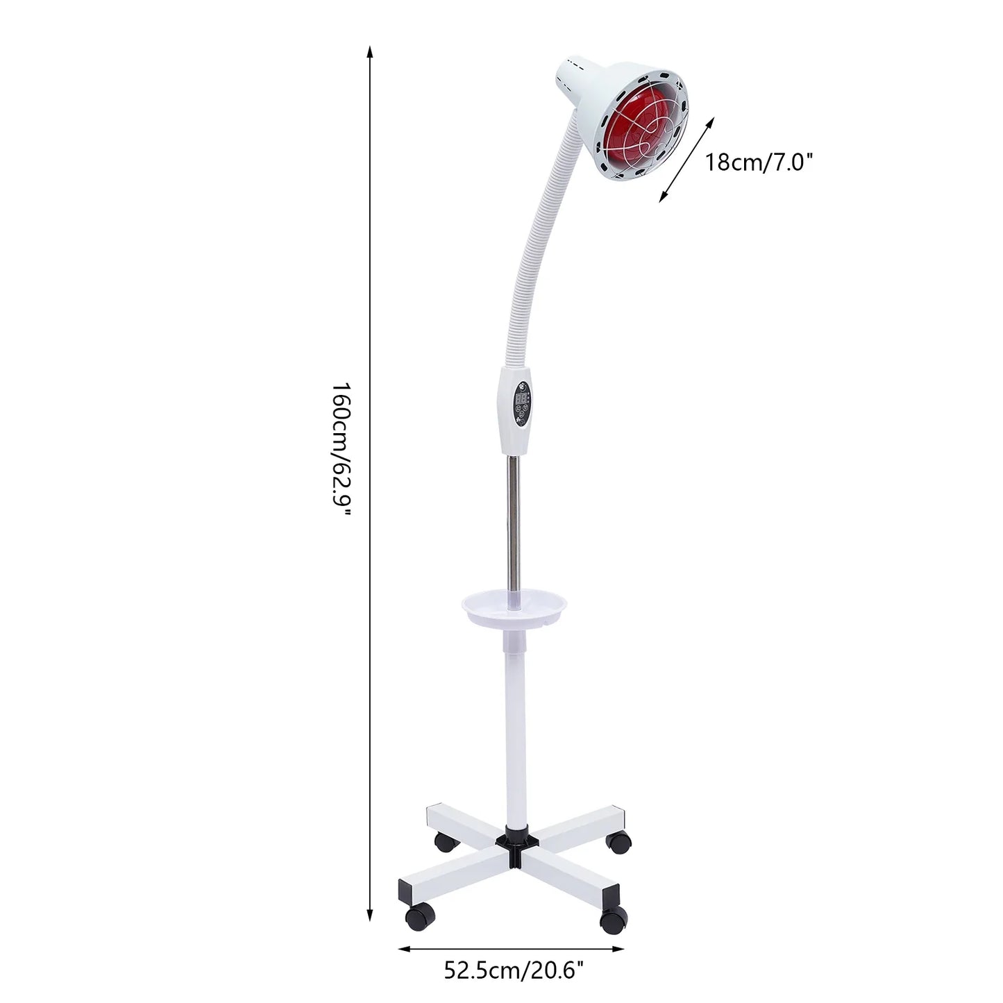 Bymaocar 275W Infrared Heat Lamp With Flexible Arm Stand
