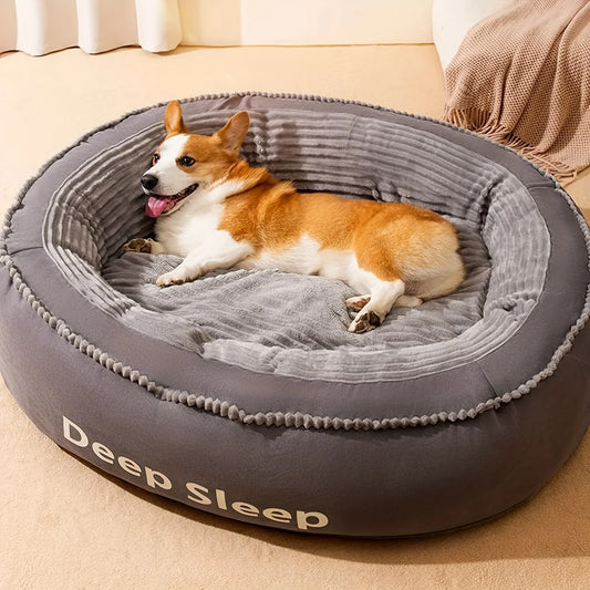Pet Bed Donut Round Cushion for Dogs and Cats, Washable