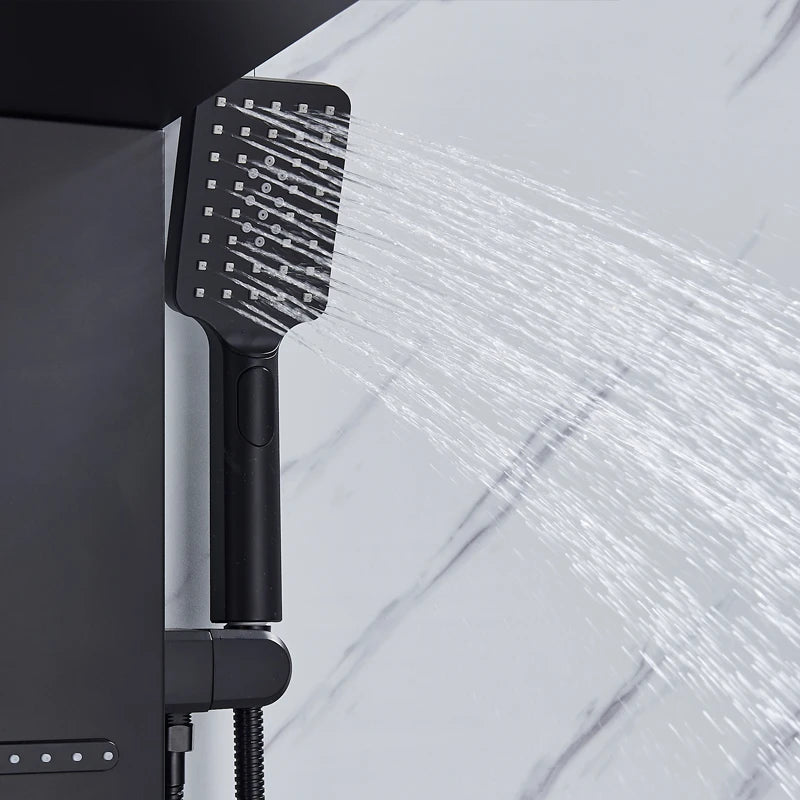 Quyanre LED Shower Panel Tower System With Rainfall Massage Jets