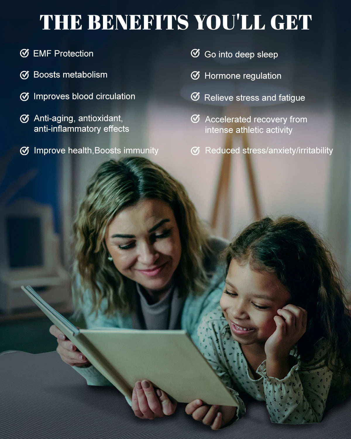 NONECN Earthing Fitted Sheet Organic Cotton With Conductive Silver Fiber